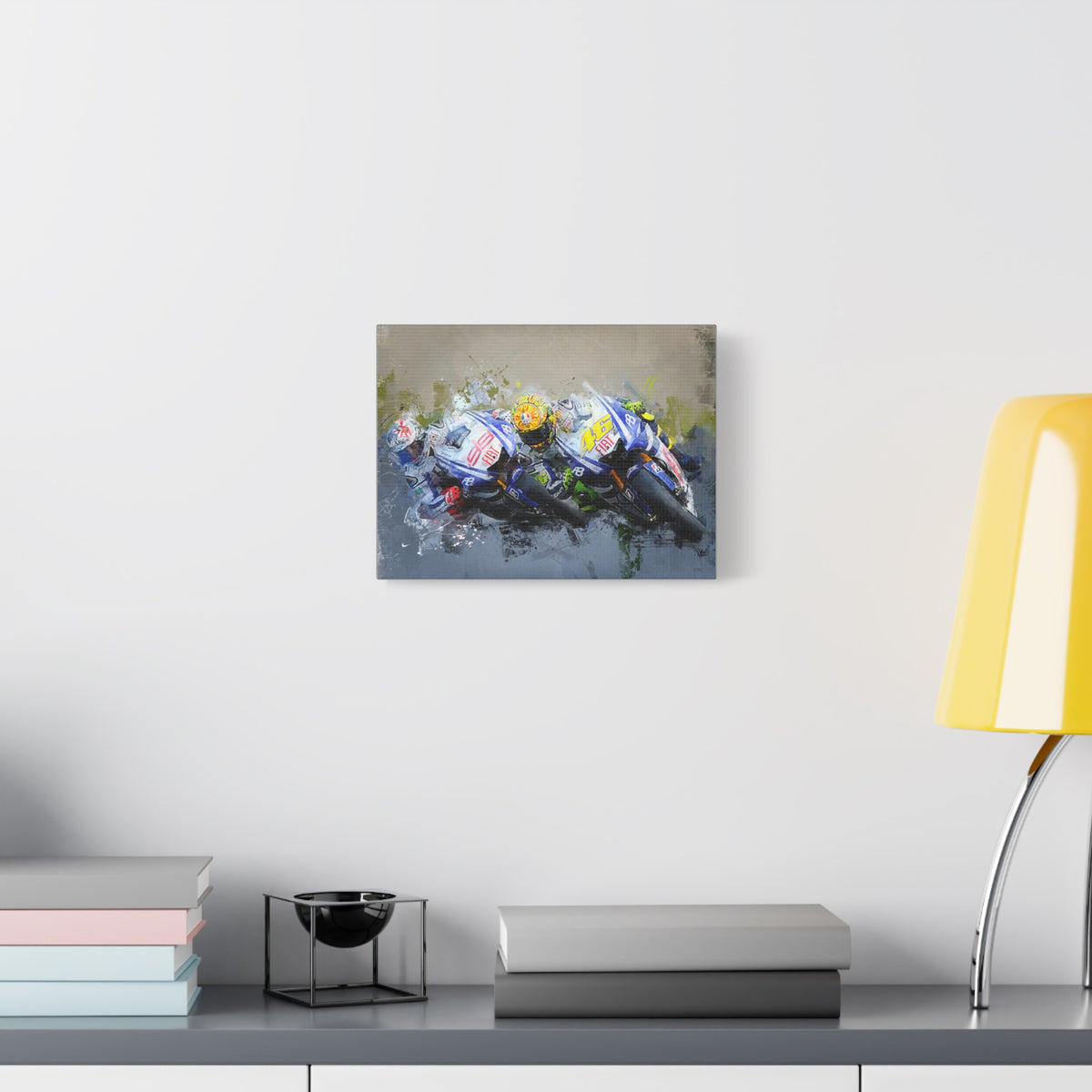 Feel the Thunder: Stretched Canvas Fine Art MotoGP Print Poster - Ready to Hang, Wall Art MotoGP Gift