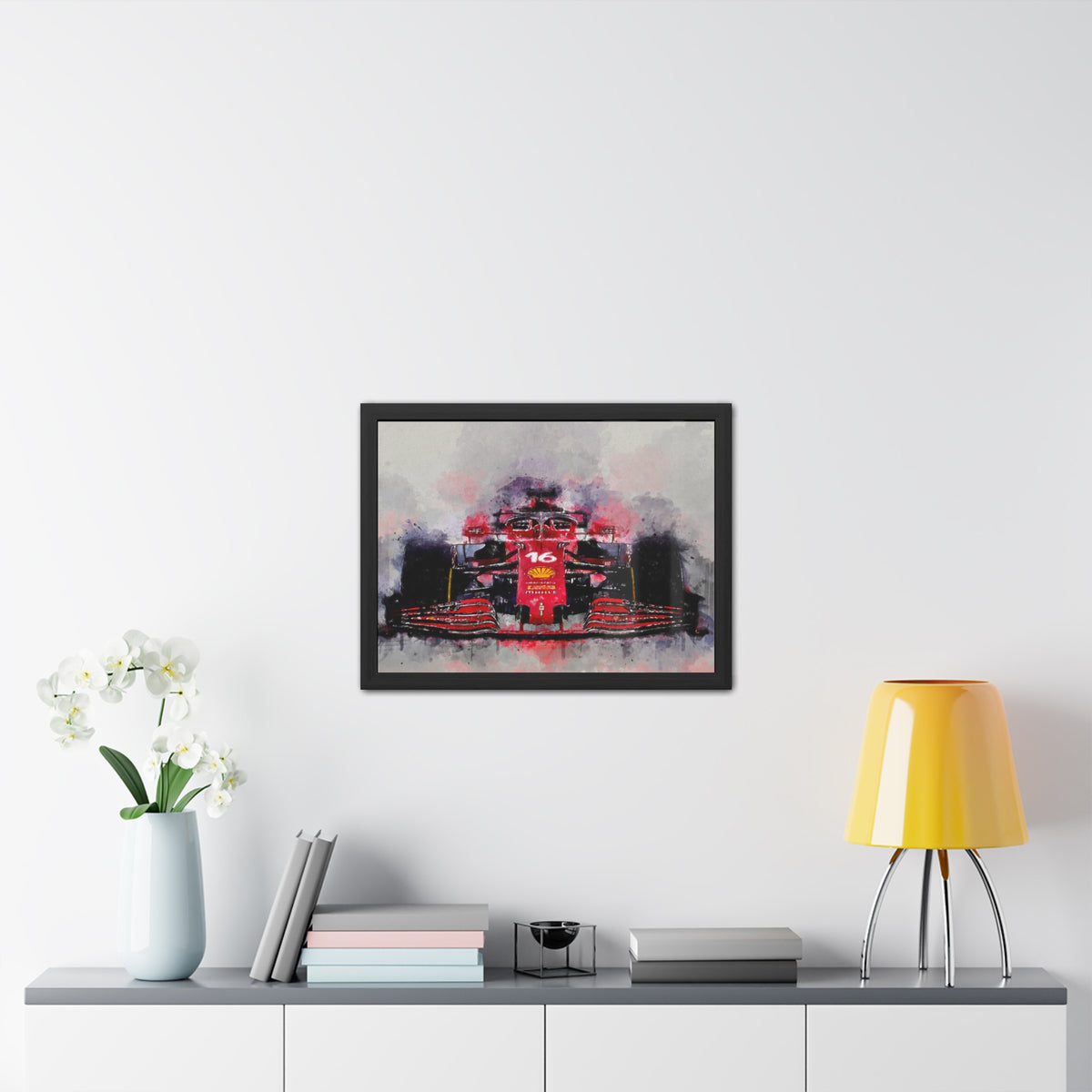 Feel the F1 Frenzy: Framed Watercolour F1 Fine Art Print Poster - Ready to Hang, Wall Art Formula One Gift.
