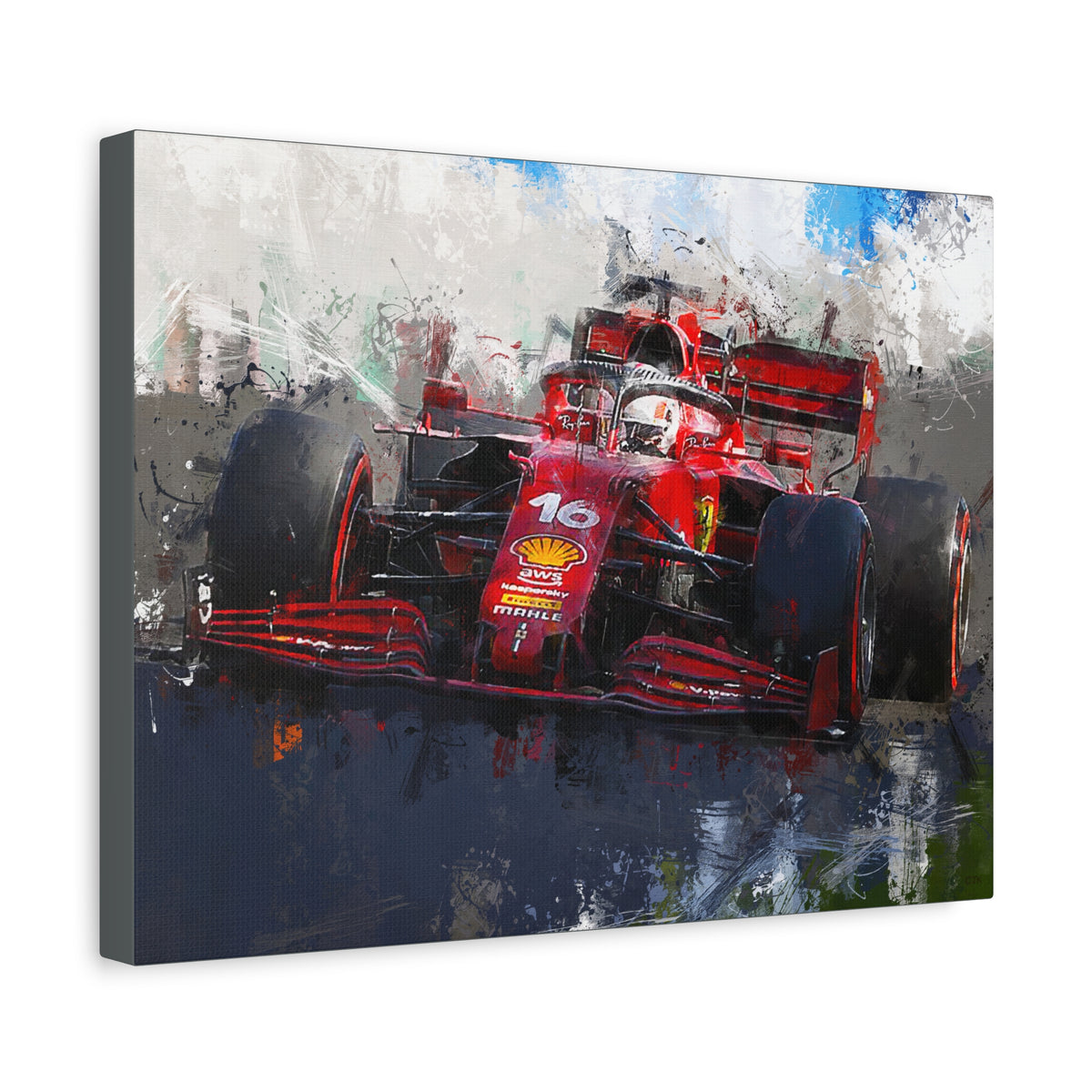 Speed Unleashed: Stretched Canvas Fine Art F1 Print Poster - Ready to Hang, Wall Art Formula One Gift
