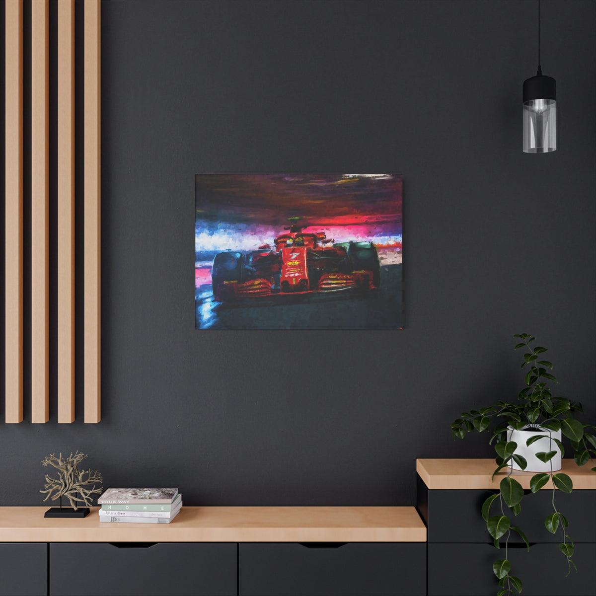 Drive into the Thrill: Formula One Racing Car Impressionist Painting Fine Art Print Poster - Ready to Hang, Formula One Gift