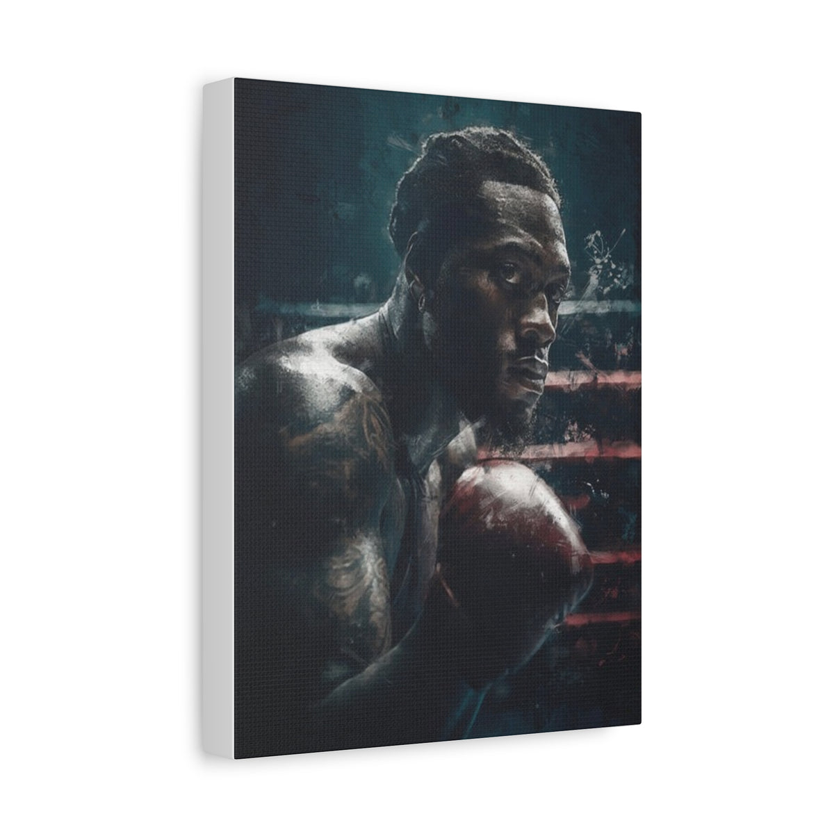 Deontay Wilder Portrait Painting: Expressive Canvas Fine Art - Ready to Hang, Wall Art Boxing Gift - Fine Art Boxing Print Poster