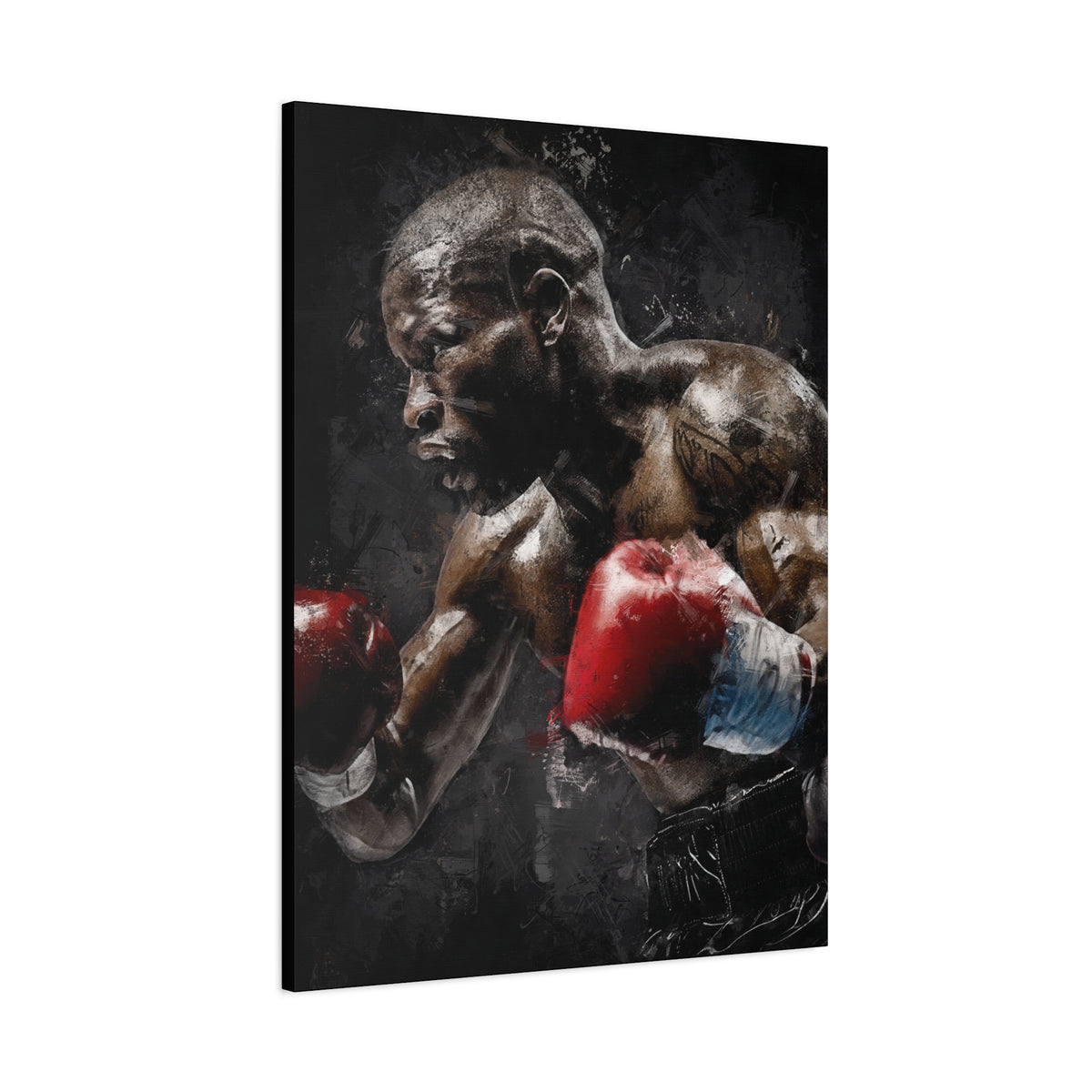 Floyd's Essence: Stretched Canvas Fine Art Boxing Print Poster,  Ready to Hang, Wall Art Boxing Gift