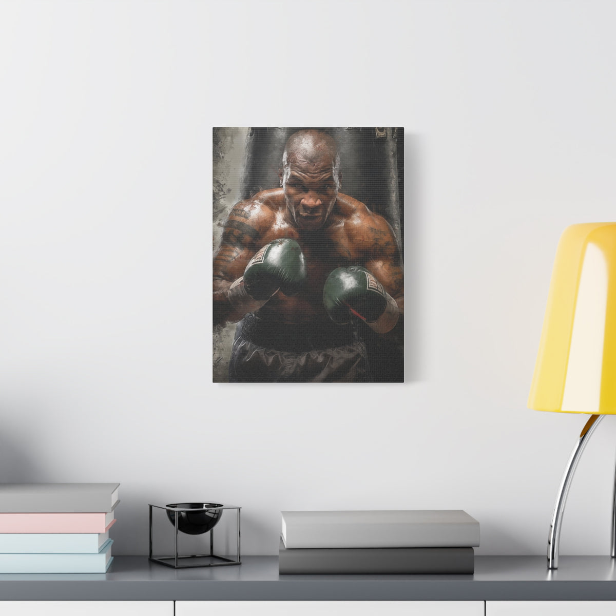 Iron Mike Tyson: Expressive Canvas Fine Art Print Poster - Ready to Hang, Wall Art Boxing Gift