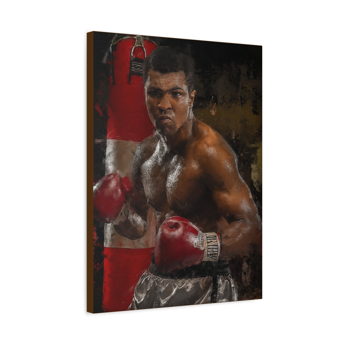 The Greatest: Muhammad Ali Stretched Canvas Fine Art Boxing Print Poster - Ready to Hang, Wall Art Boxing Gift