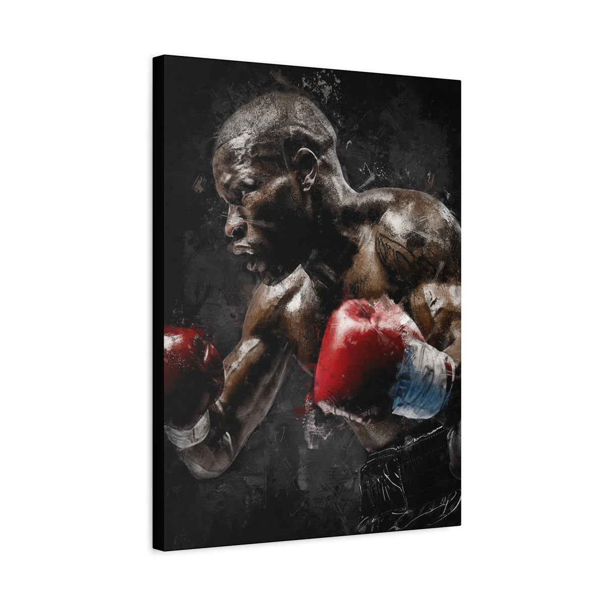 Floyd's Essence: Stretched Canvas Fine Art Boxing Print Poster,  Ready to Hang, Wall Art Boxing Gift