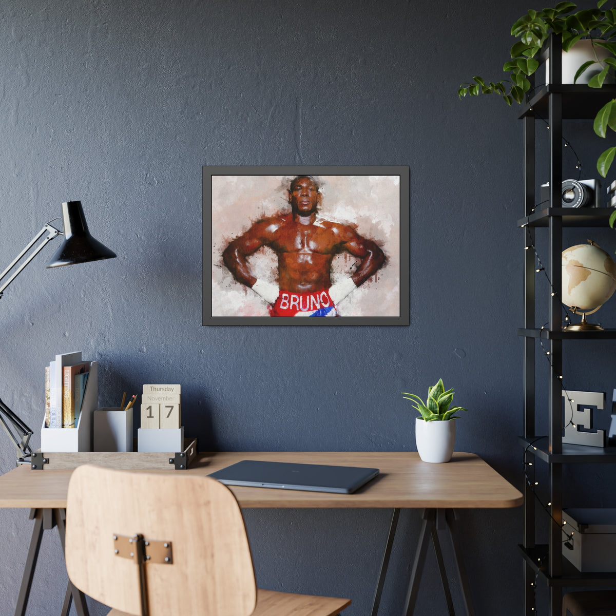 Frank Bruno Tribute Portrait: Framed Watercolour Fine Art Boxing Print Poster - Ready to Hang, Wall Art Boxing Gift