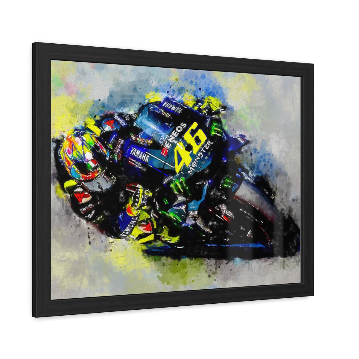 Adrenaline Unleashed: Framed MotoGP Watercolour Fine Art Print Poster - Ready to Hang, Wall Art MotoGP Gift