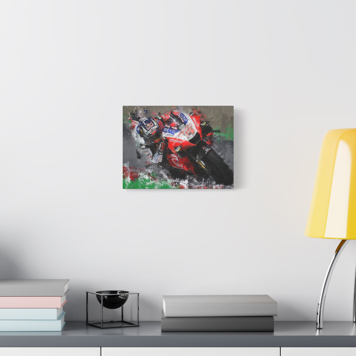 MotoGP Marvel: Stretched Canvas Fine Art Print Poster - Ready to Hang, Wall Art MotoGP Gift