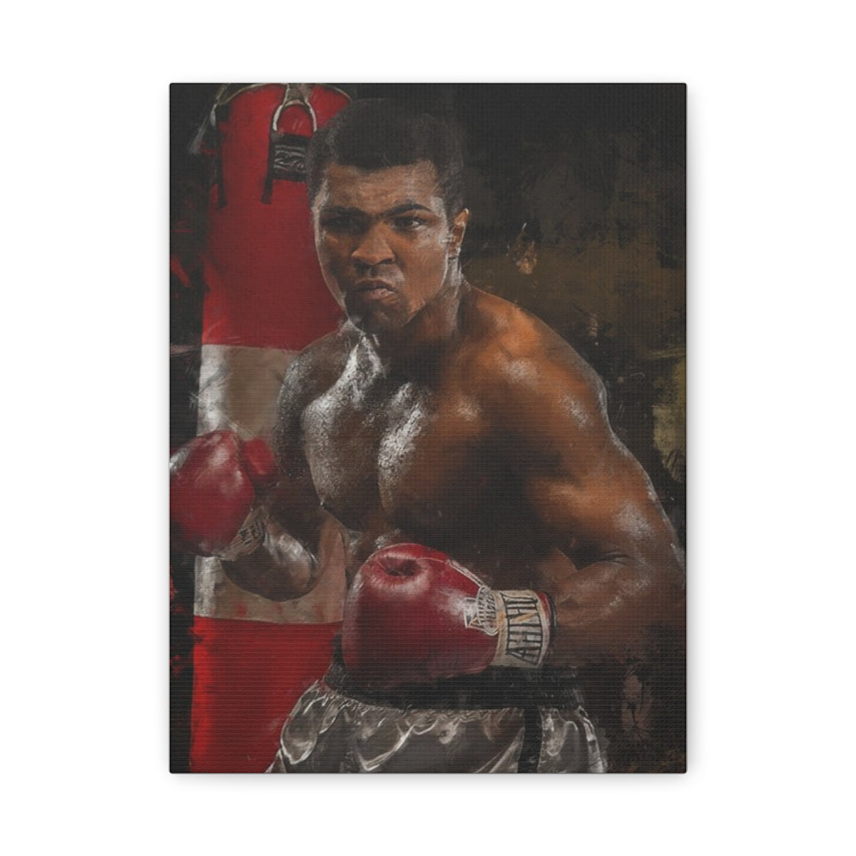 The Greatest: Muhammad Ali Stretched Canvas Fine Art Boxing Print Poster - Ready to Hang, Wall Art Boxing Gift
