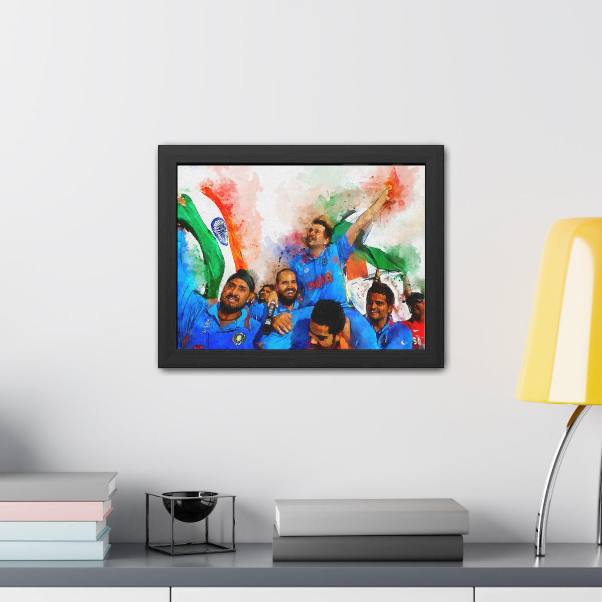 2011 Cricket World Cup Glory: India's Triumph in  Watercolour Fine Art Print, Ready to Hang Wall Art Cricket Gift