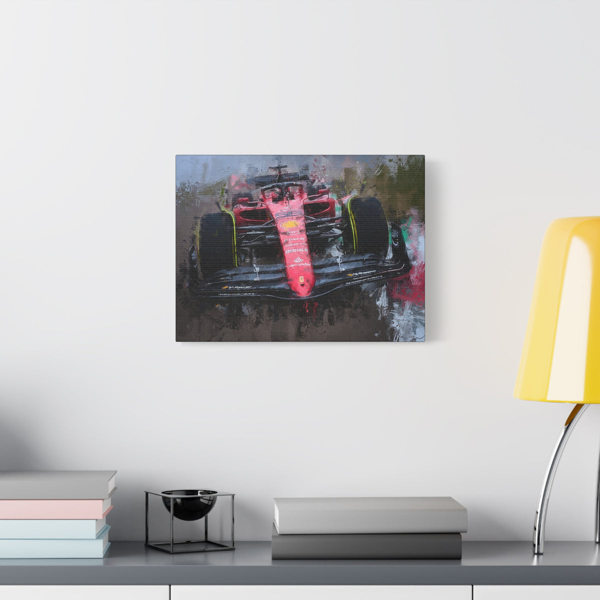 Roar of the Track: Stretched Canvas F1 Racing Car Fine Art Print Poster - Ready to Hang, Wall Art Formula One Gift