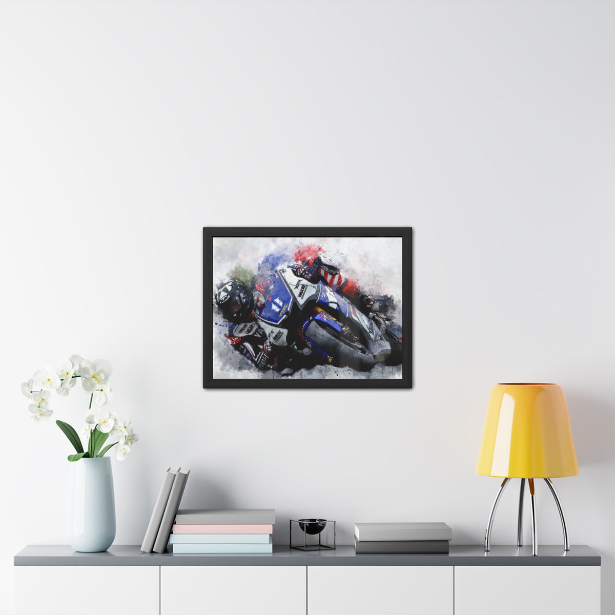 MotoGP Masterpiece: Framed Watercolour Fine Art Print Poster - Ready to Hang, the Ultimate Wall Art MotoGP Gift