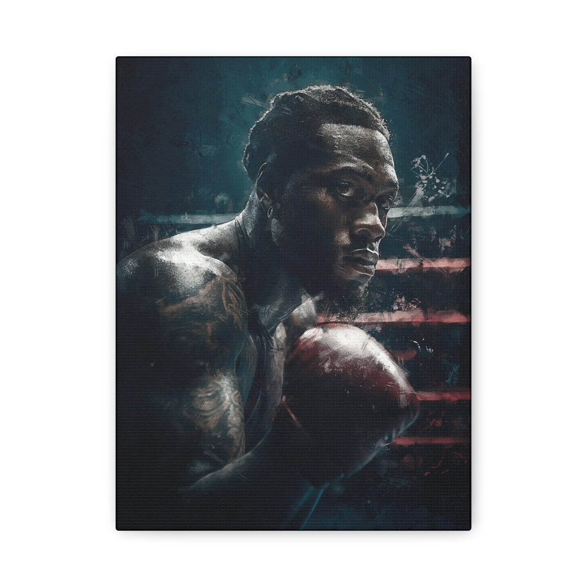 Deontay Wilder Portrait Painting: Expressive Canvas Fine Art - Ready to Hang, Wall Art Boxing Gift - Fine Art Boxing Print Poster