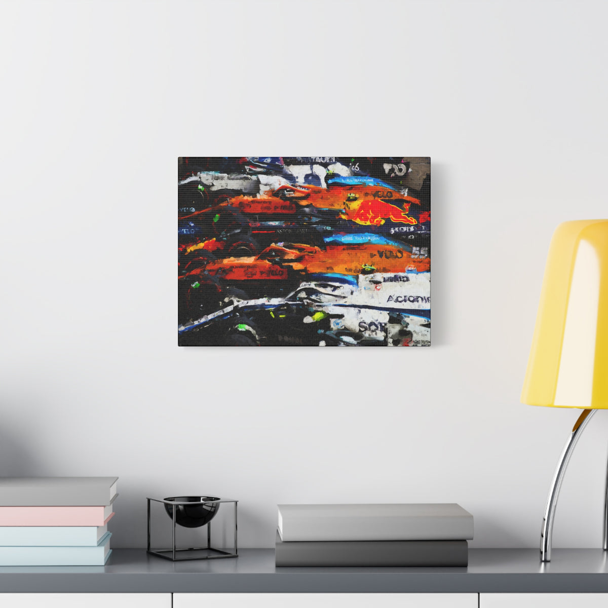 Feel the Roar: Stretched Canvas Fine Art F1 Print Poster - Ready to Hang, Wall Art Formula One Gift