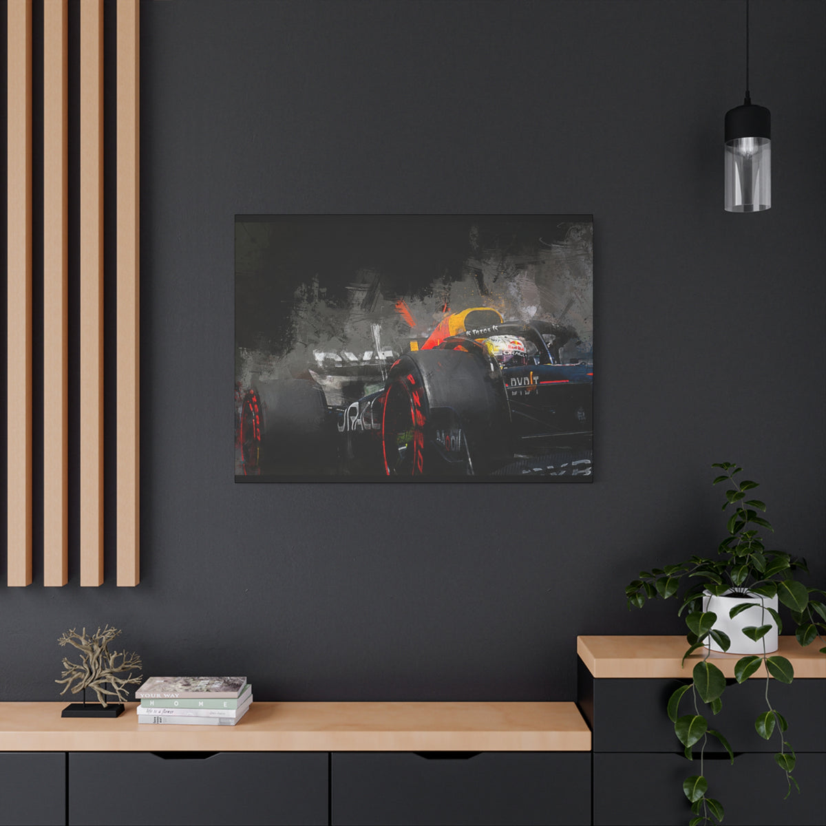 Formula One Speed Unleashed: Stretched Matte Canvas Fine Art F1 Print Poster - Ready to Hang, Wall Art Formula One Gift