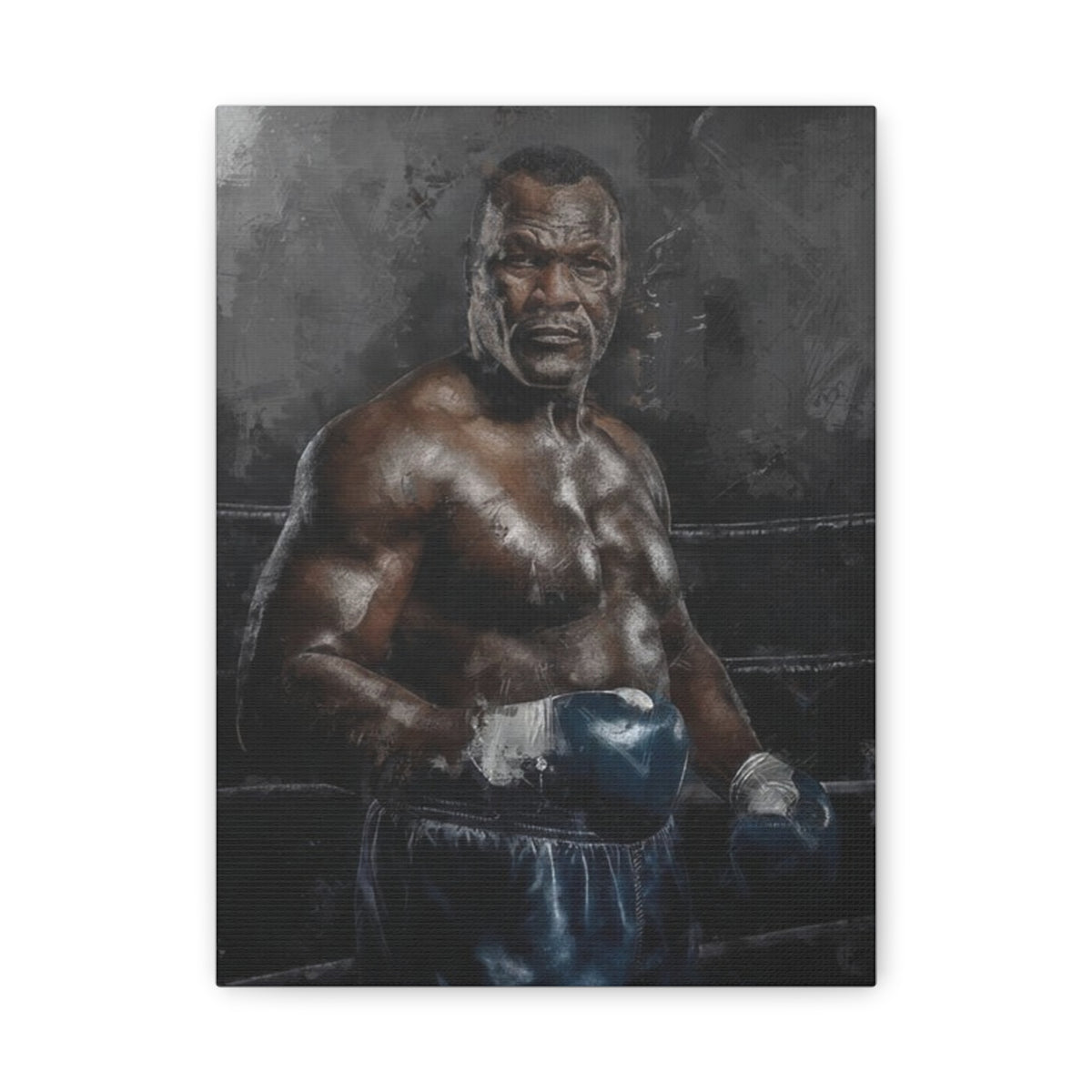 Smokin' Joe Frazier: Stretched Canvas Fine Art Boxing Print Poster - Ready to Hang, Wall Art Boxing Gift