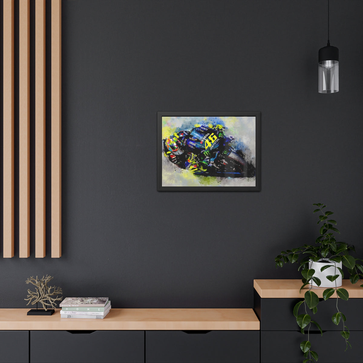 Adrenaline Unleashed: Framed MotoGP Watercolour Fine Art Print Poster - Ready to Hang, Wall Art MotoGP Gift