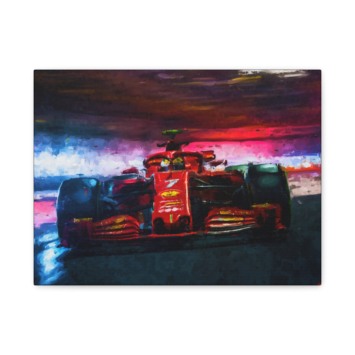 Drive into the Thrill: Formula One Racing Car Impressionist Painting Fine Art Print Poster - Ready to Hang, Formula One Gift