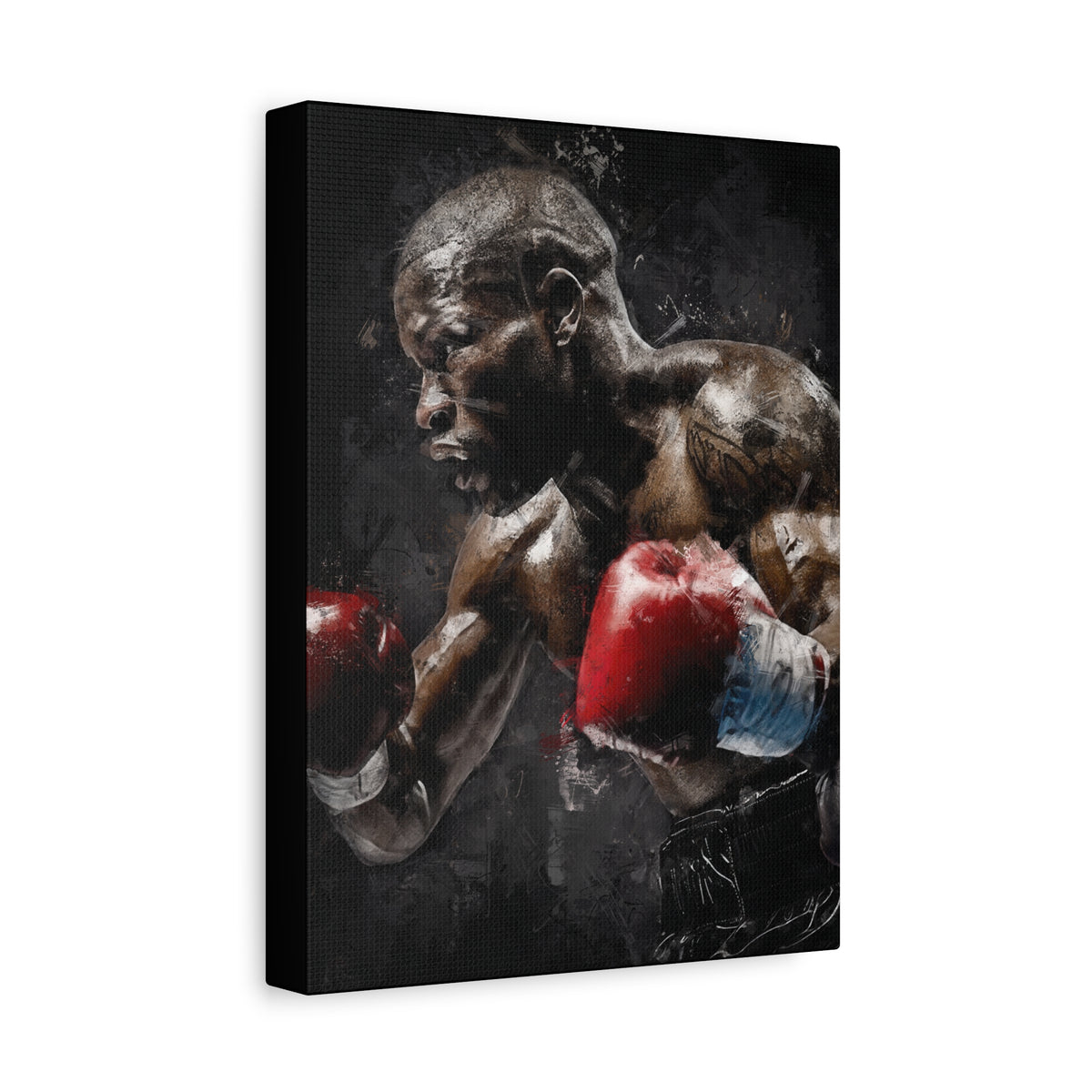 Floyd's Essence: Stretched Canvas Fine Art Boxing Print Poster,  Ready to Hang, Wall Art Boxing Gift