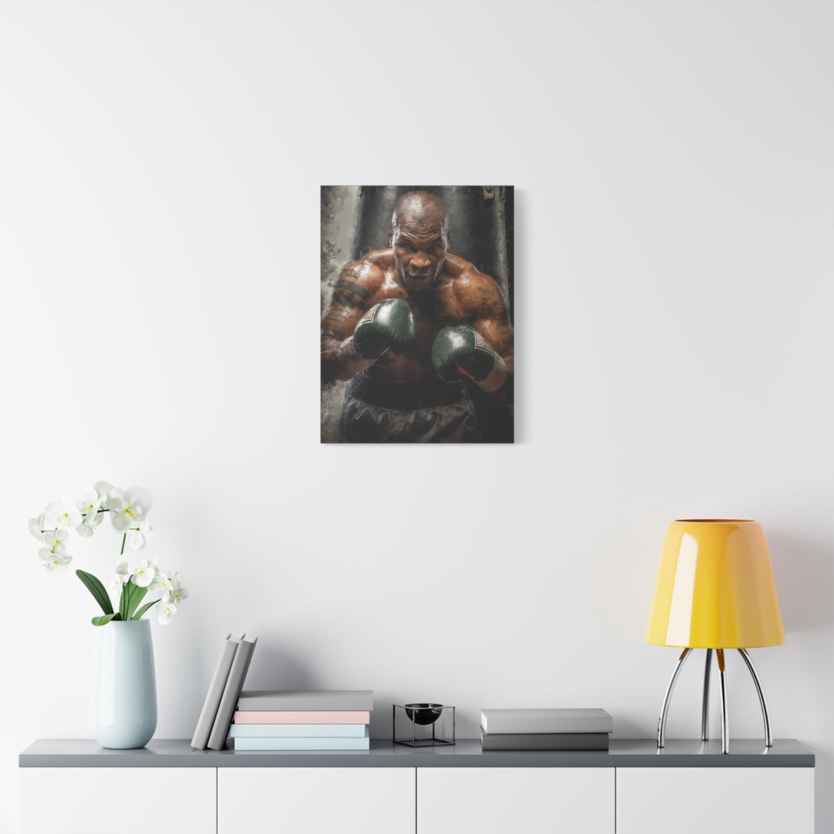 Iron Mike Tyson: Expressive Canvas Fine Art Print Poster - Ready to Hang, Wall Art Boxing Gift