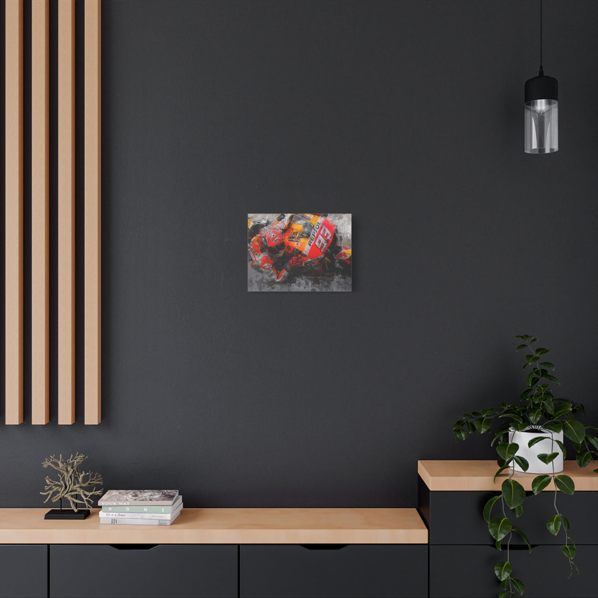 Marc Marquez Masterpiece, Stretched Canvas Fine Art MotoGP Print Poster, Ready to Hang, Wall Art MotoGP Gift