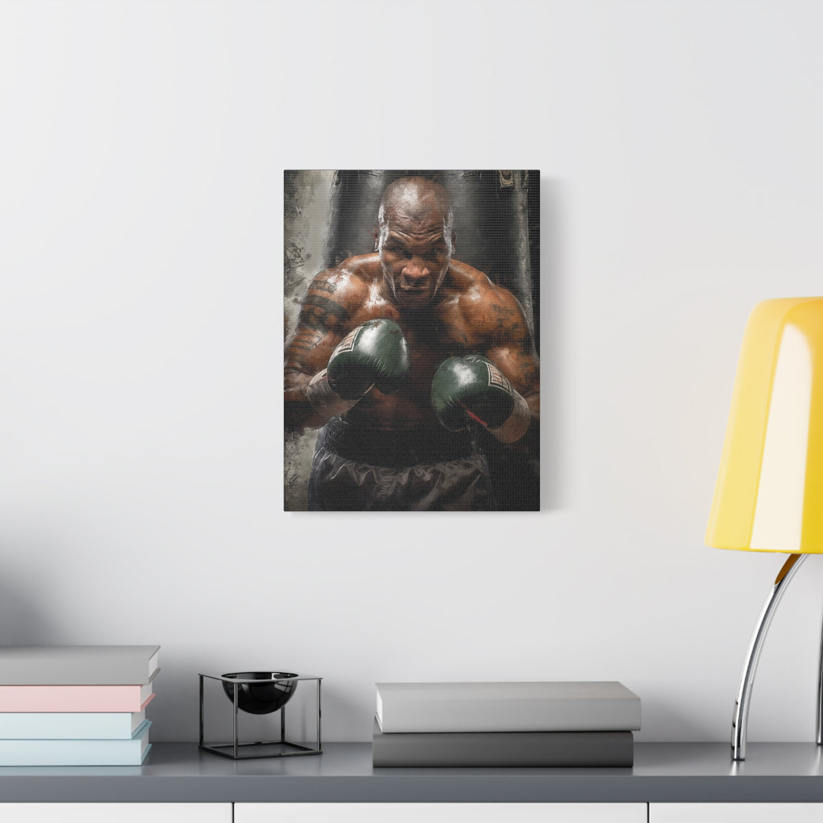 Iron Mike Tyson: Expressive Canvas Fine Art Print Poster - Ready to Hang, Wall Art Boxing Gift