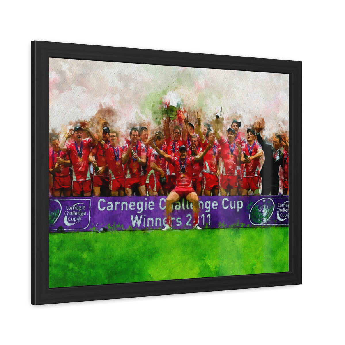 Rugby League Challenge Cup Winners 2011 Wigan Warriors Framed Art Print Poster, Ready to Hang, Warriors Fan Gift
