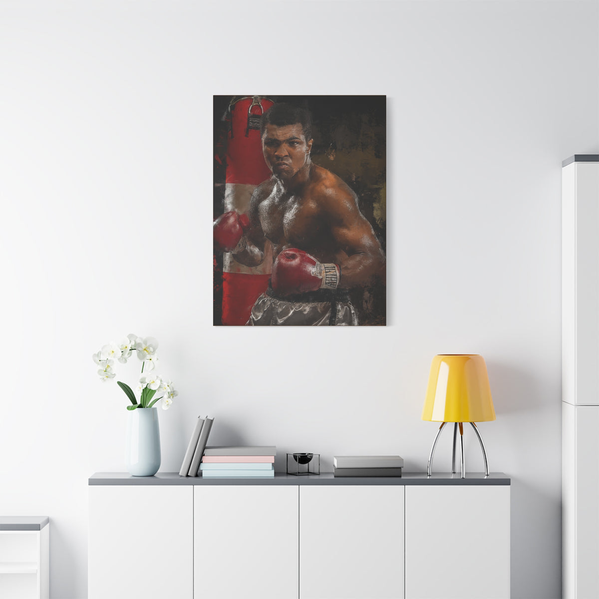 The Greatest: Muhammad Ali Stretched Canvas Fine Art Boxing Print Poster - Ready to Hang, Wall Art Boxing Gift