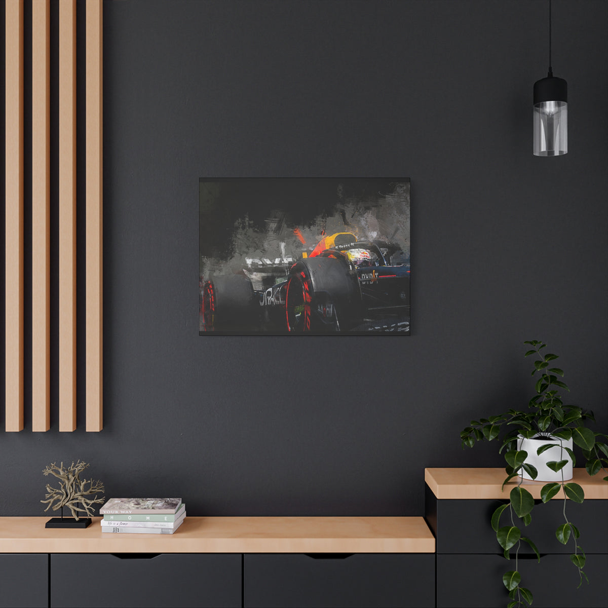 Formula One Speed Unleashed: Stretched Matte Canvas Fine Art F1 Print Poster - Ready to Hang, Wall Art Formula One Gift