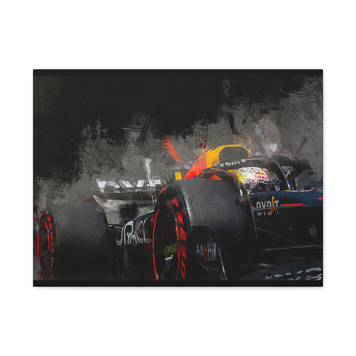 Formula One Speed Unleashed: Stretched Matte Canvas Fine Art F1 Print Poster - Ready to Hang, Wall Art Formula One Gift