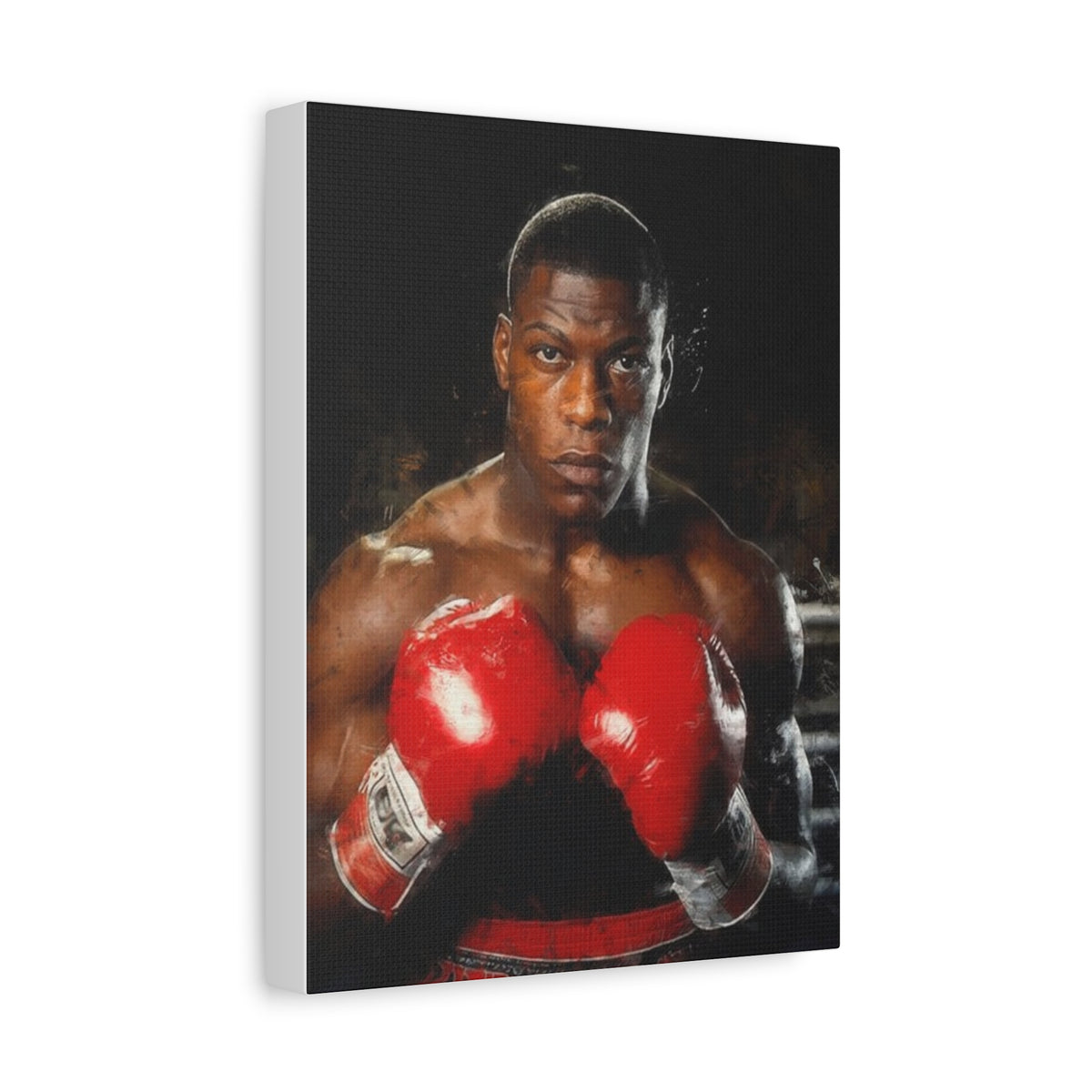 Powerful Presence: Frank Bruno - Stretched Canvas Fine Art Boxing Print Poster, Ready to Hang, Wall Art Boxing Gift