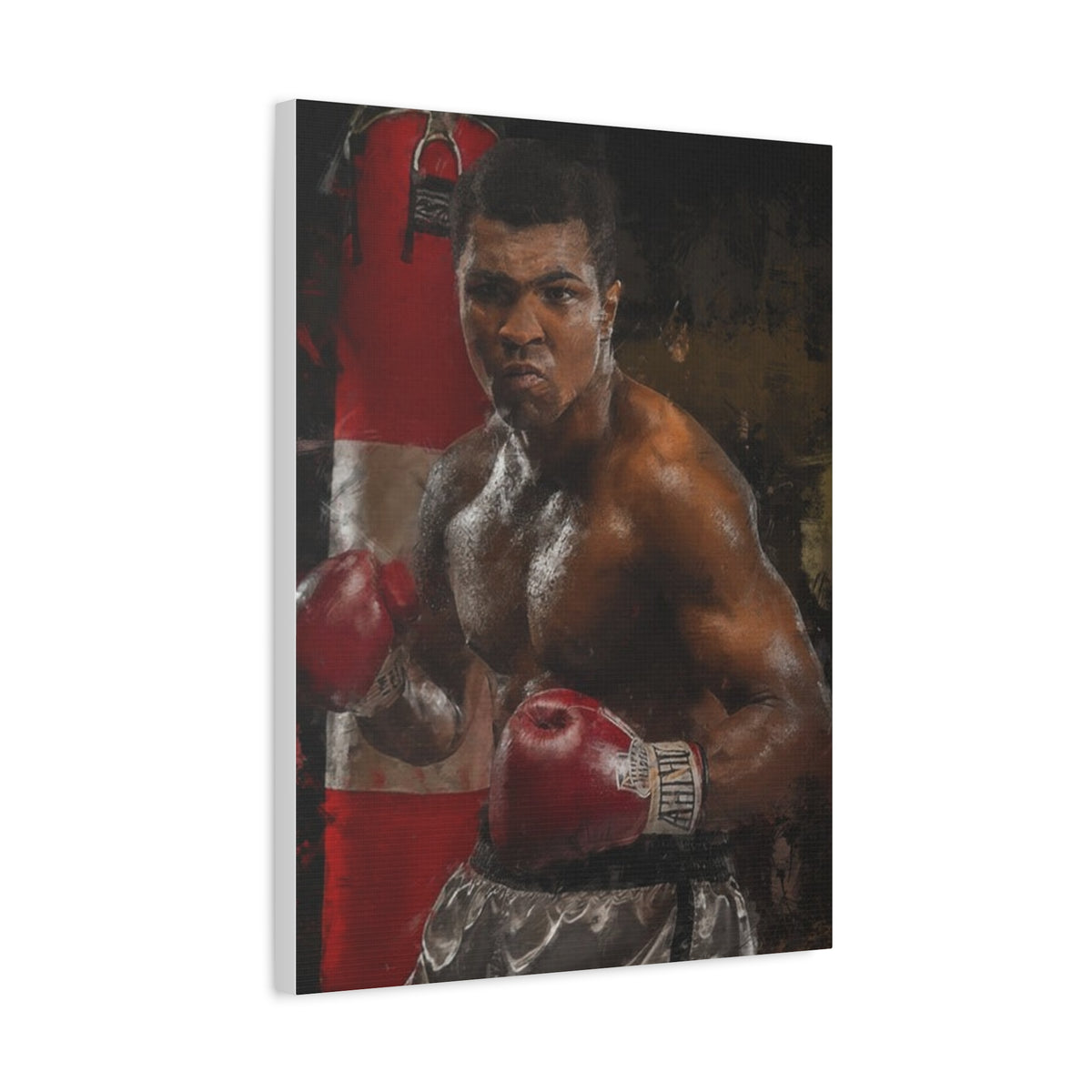 The Greatest: Muhammad Ali Stretched Canvas Fine Art Boxing Print Poster - Ready to Hang, Wall Art Boxing Gift