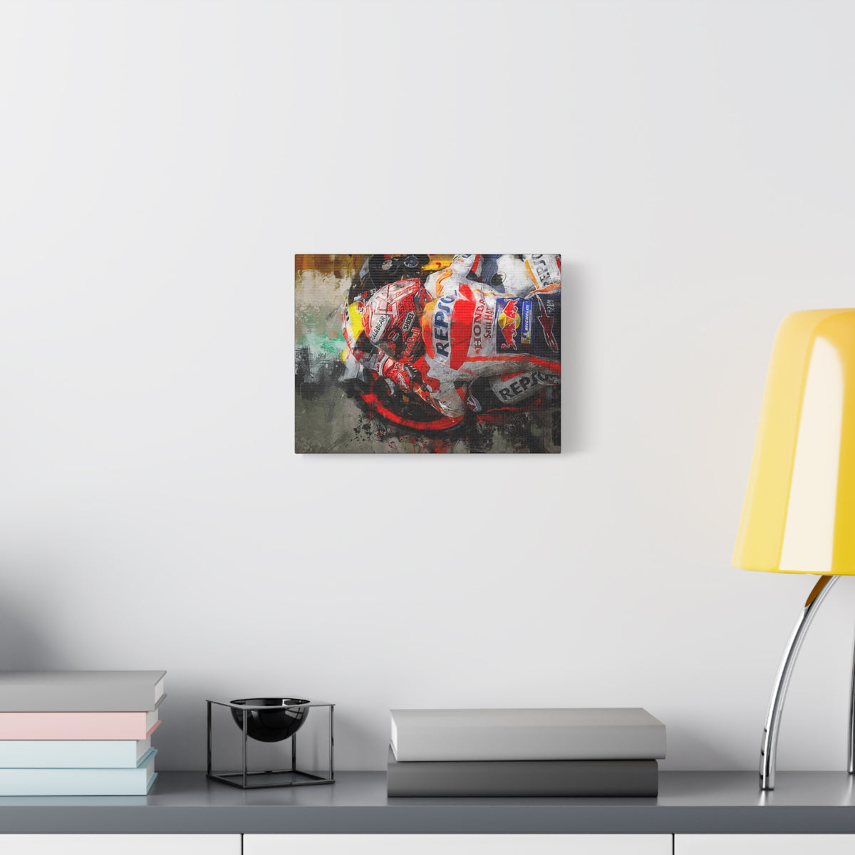 Adrenaline Rush: Stretched Canvas Fine Art MotoGP Print Poster - Ready to Hang, Wall Art MotoGP Gift