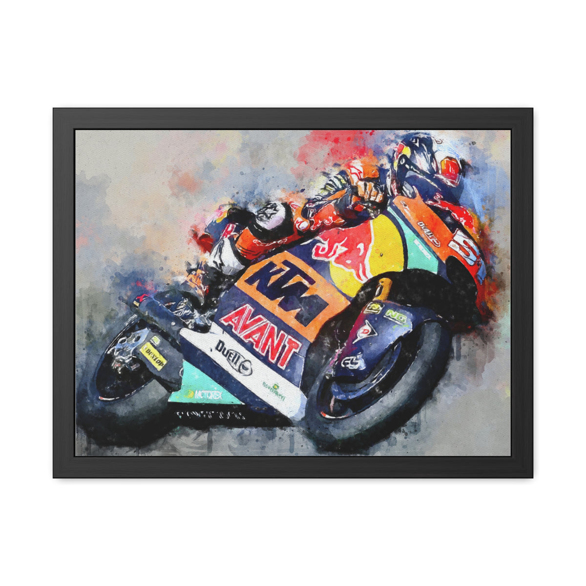 Speed Unleashed: Framed Watercolour MotoGP Fine Art Print Poster - Ready to Hang, Wall Art MotoGP Gift