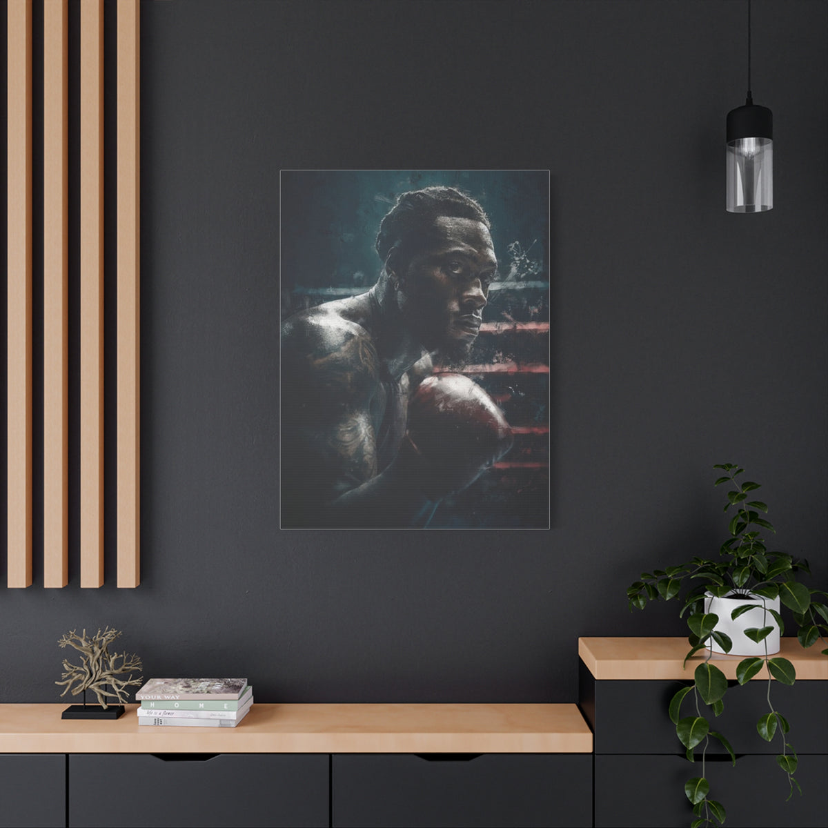 Deontay Wilder Portrait Painting: Expressive Canvas Fine Art - Ready to Hang, Wall Art Boxing Gift - Fine Art Boxing Print Poster