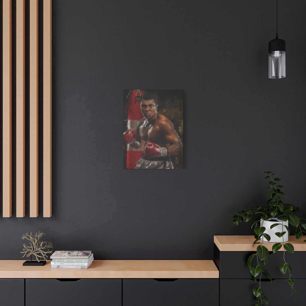 The Greatest: Muhammad Ali Stretched Canvas Fine Art Boxing Print Poster - Ready to Hang, Wall Art Boxing Gift