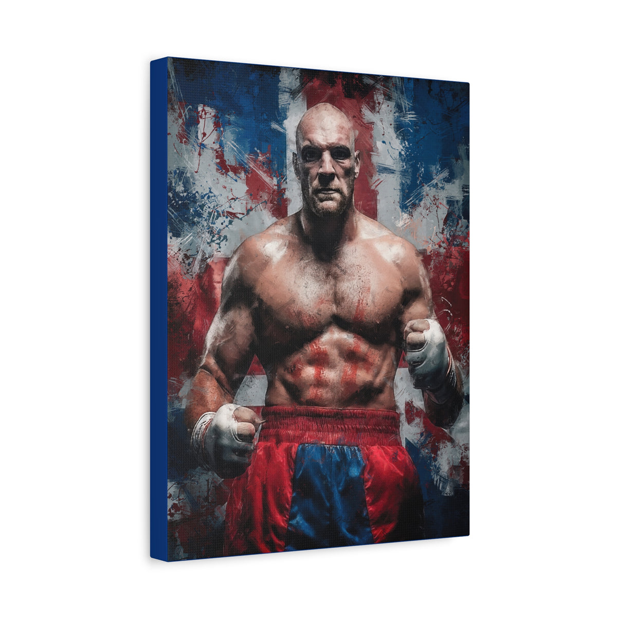 Tyson Fury: Grit and Glory - Stretched Canvas Fine Art Boxing Print Poster, Ready to Hang, Wall Art Boxing Gift