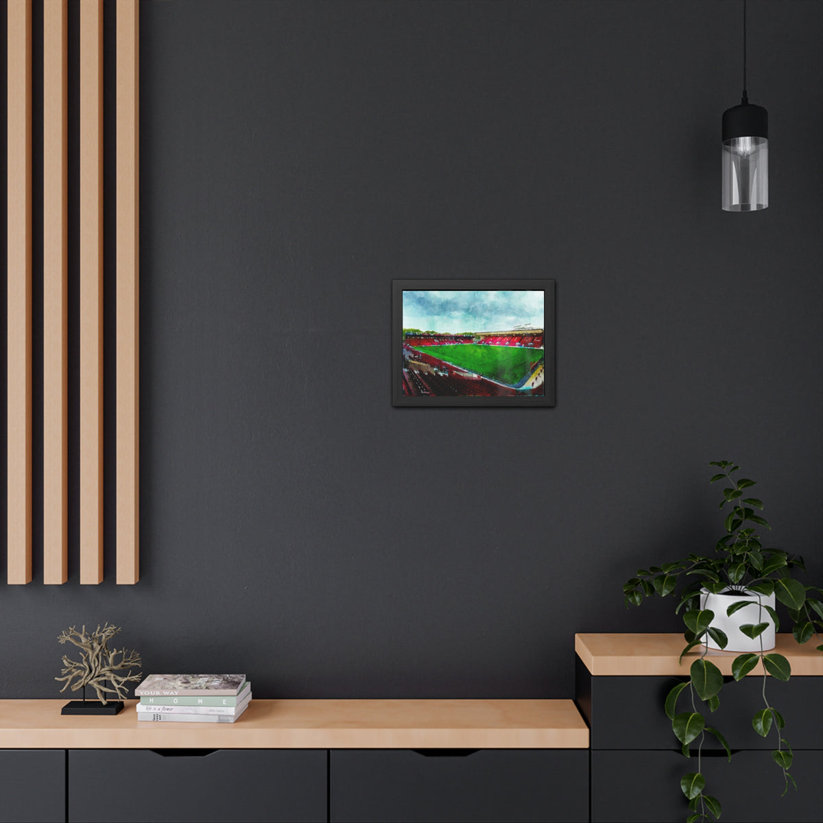 Ashton Aura: Bristol Rugby Painting - Ready to Hang Framed Fine Art Rugby Print Poster, Stadium Ground Wall Art, Bears Rugby Fan Gift