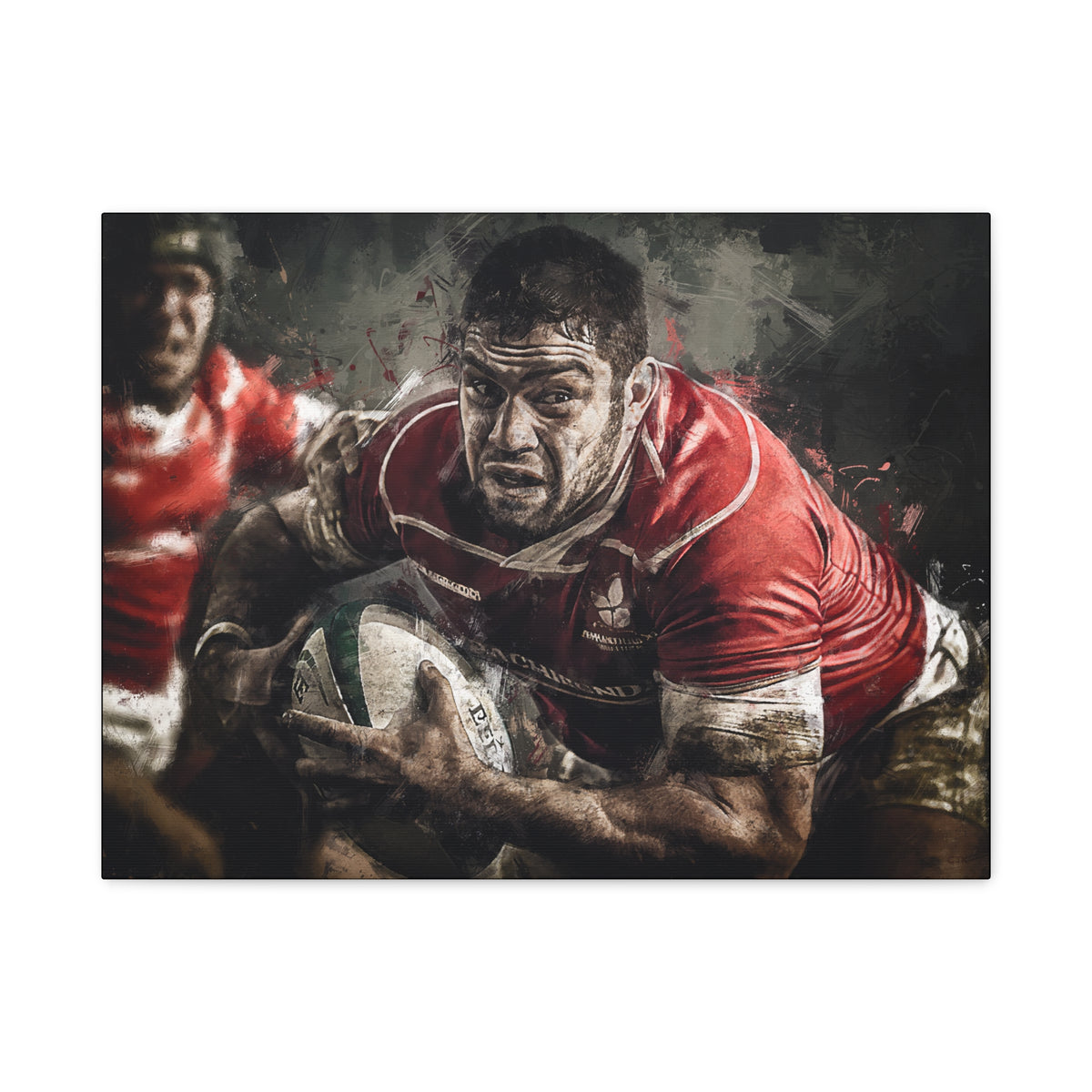 Rugby Roar: Stretched Canvas Fine Art Print - Ready to Hang Wall Art, the Ultimate Rugby Fan Gift