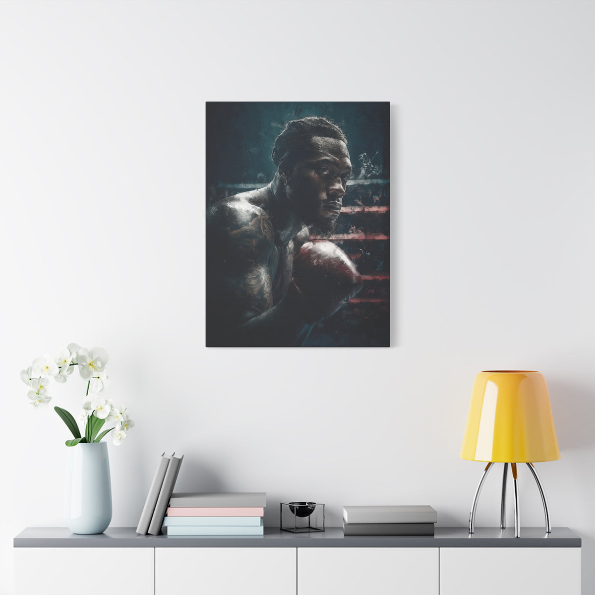 Deontay Wilder Portrait Painting: Expressive Canvas Fine Art - Ready to Hang, Wall Art Boxing Gift - Fine Art Boxing Print Poster