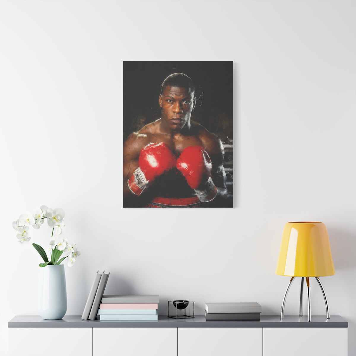 Powerful Presence: Frank Bruno - Stretched Canvas Fine Art Boxing Print Poster, Ready to Hang, Wall Art Boxing Gift