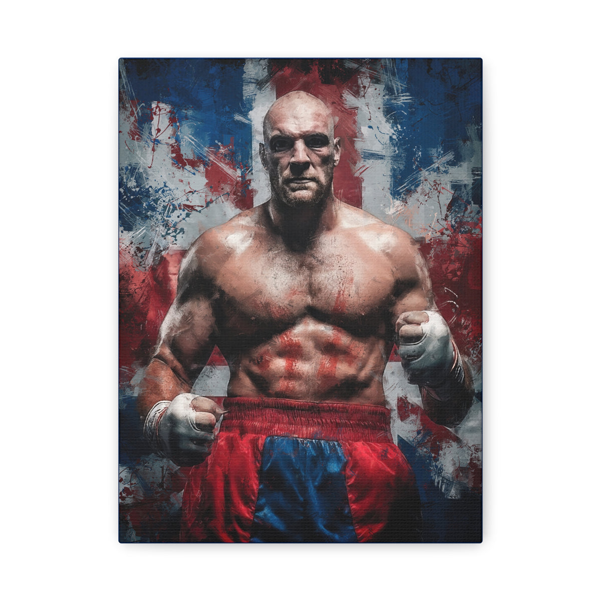 Tyson Fury: Grit and Glory - Stretched Canvas Fine Art Boxing Print Poster, Ready to Hang, Wall Art Boxing Gift