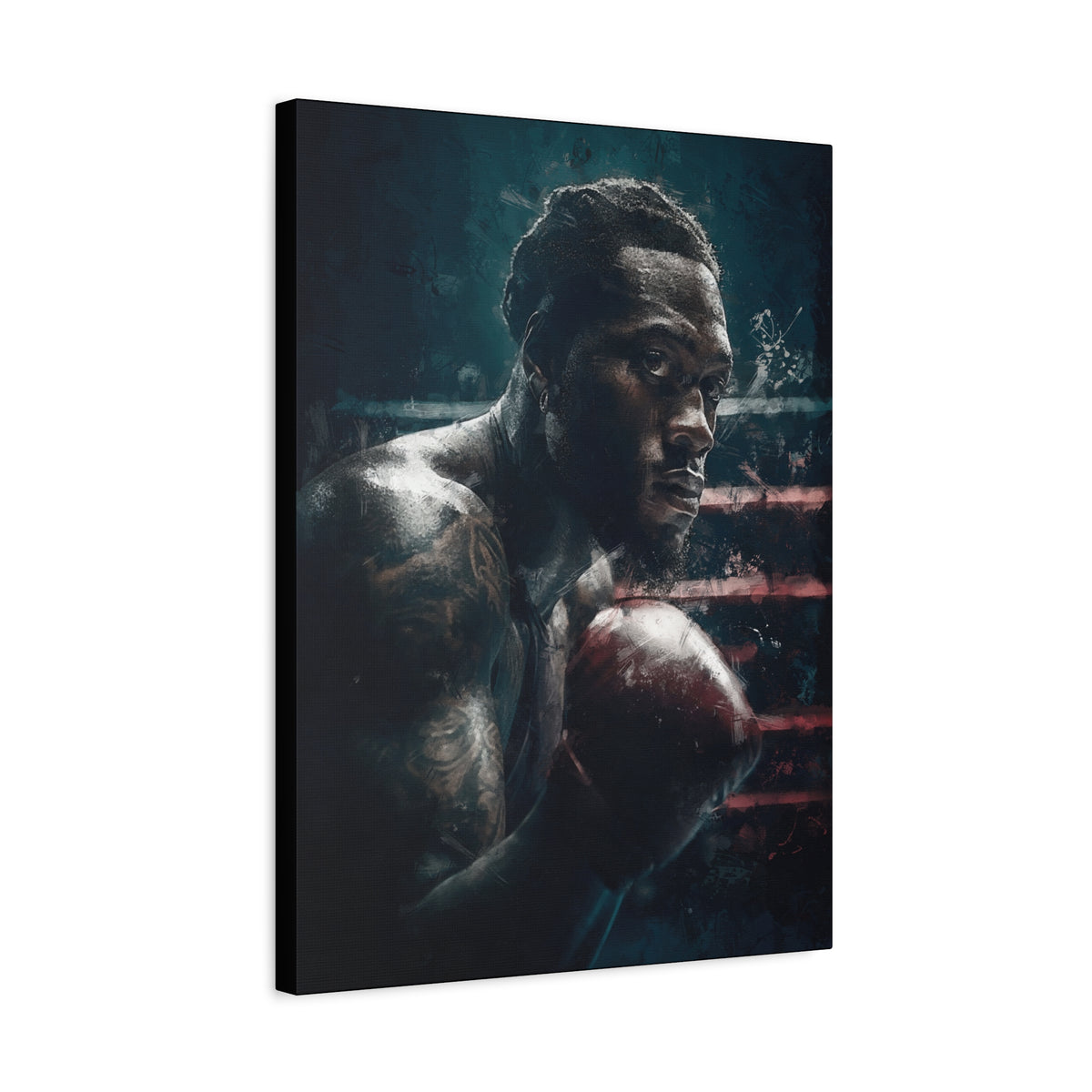 Deontay Wilder Portrait Painting: Expressive Canvas Fine Art - Ready to Hang, Wall Art Boxing Gift - Fine Art Boxing Print Poster