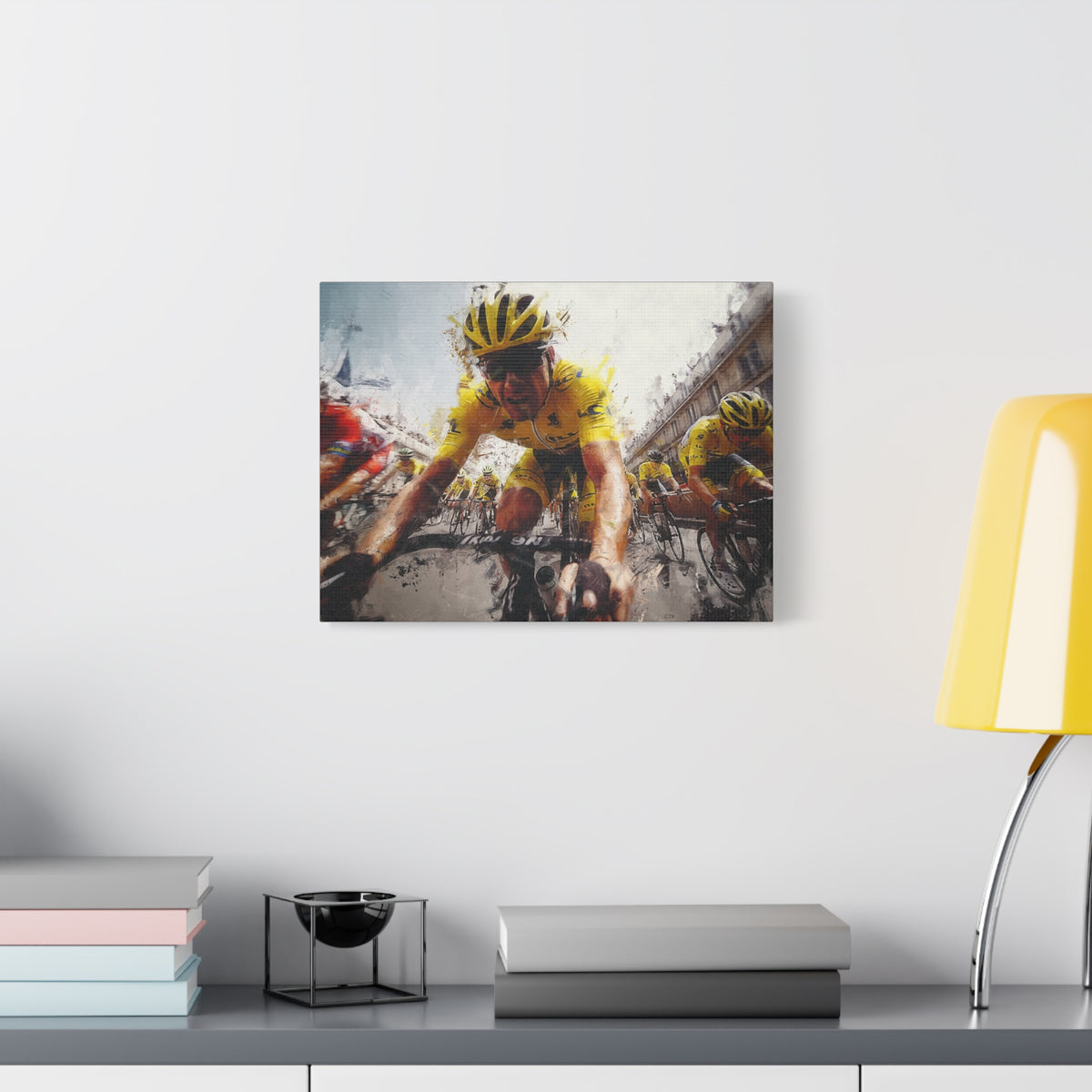 Brussels Cycling Classic Elegance: Oil Painting Print, Cycling Art for Home Deco