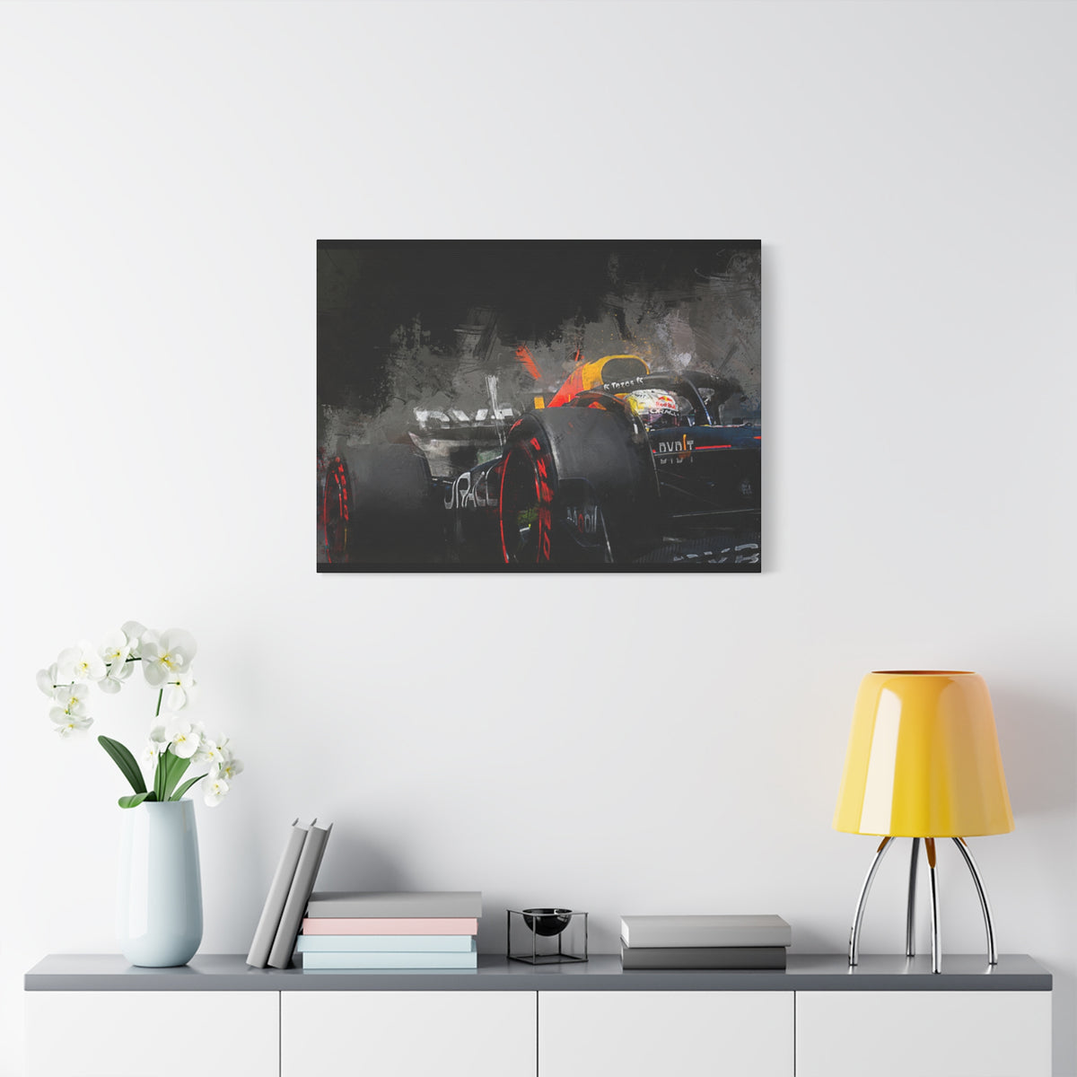 Formula One Speed Unleashed: Stretched Matte Canvas Fine Art F1 Print Poster - Ready to Hang, Wall Art Formula One Gift