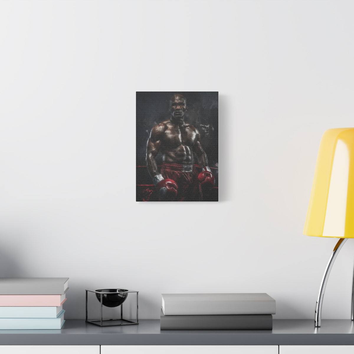 Evander Holyfield Portrait Painting: Stretched Canvas Fine Art Boxing Print Poster - Ready to Hang, Wall Art Boxing Gift
