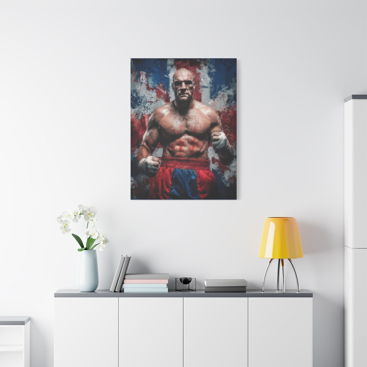 Tyson Fury: Grit and Glory - Stretched Canvas Fine Art Boxing Print Poster, Ready to Hang, Wall Art Boxing Gift