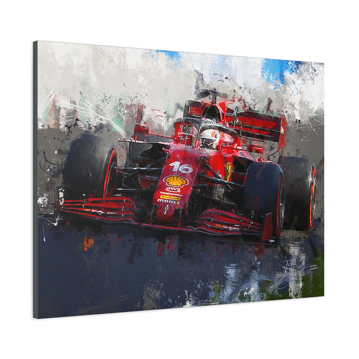 Speed Unleashed: Stretched Canvas Fine Art F1 Print Poster - Ready to Hang, Wall Art Formula One Gift