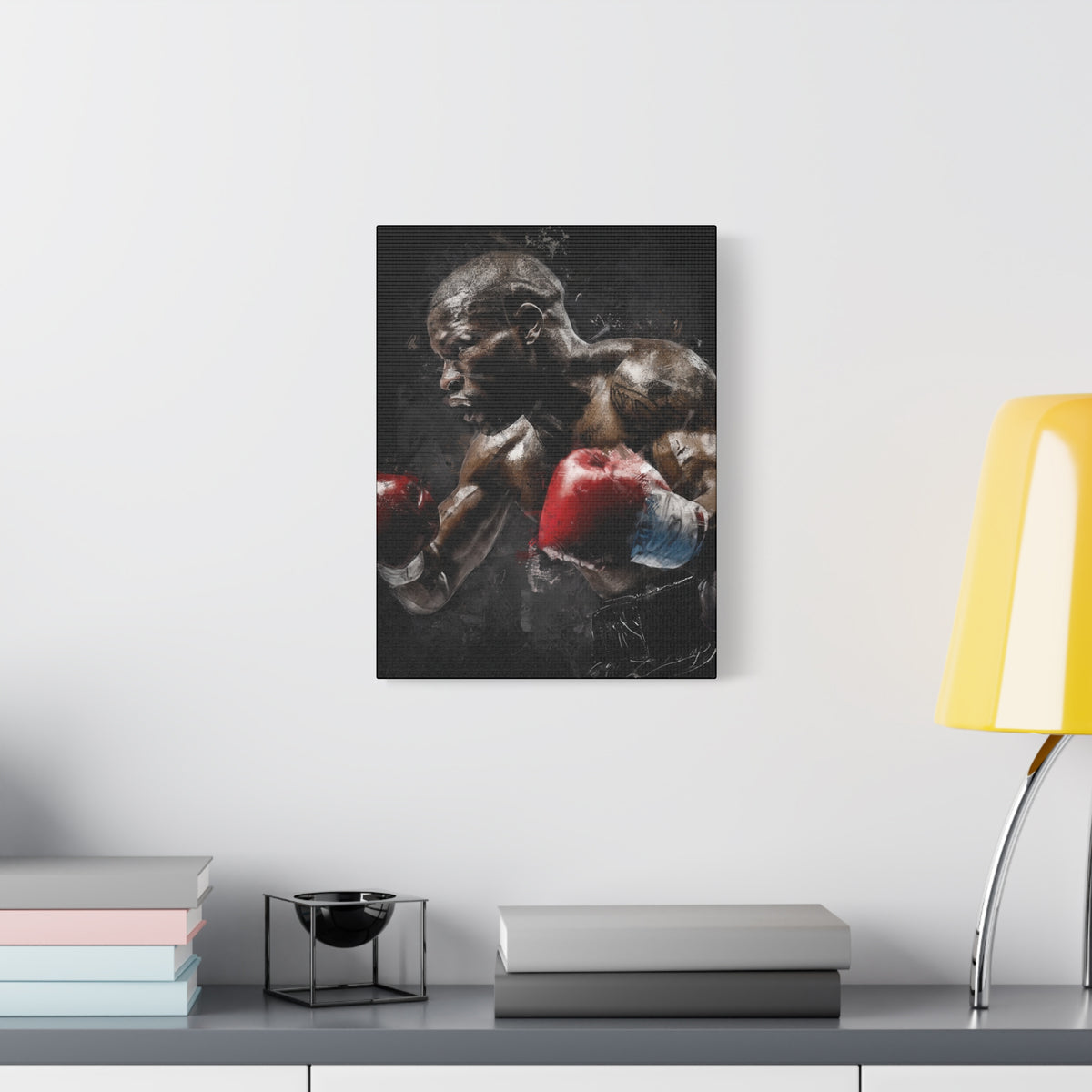 Floyd's Essence: Stretched Canvas Fine Art Boxing Print Poster,  Ready to Hang, Wall Art Boxing Gift