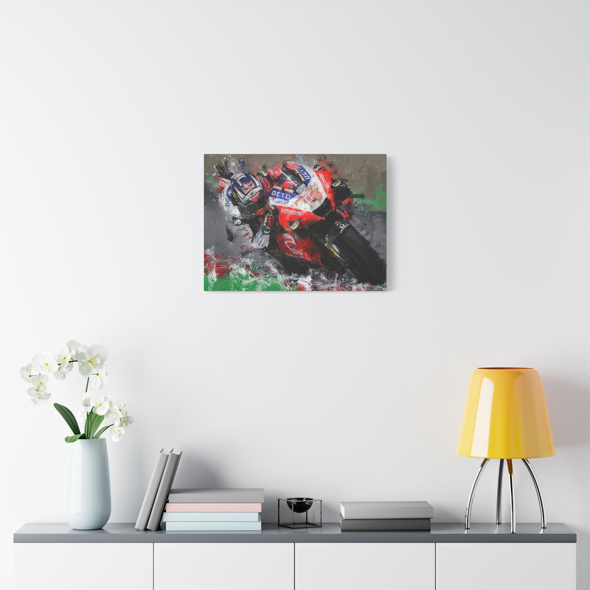 MotoGP Marvel: Stretched Canvas Fine Art Print Poster - Ready to Hang, Wall Art MotoGP Gift